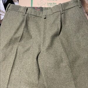 Vintage European Jagdhund Adjustable Hunting Pants made in Austria. Green Wool.